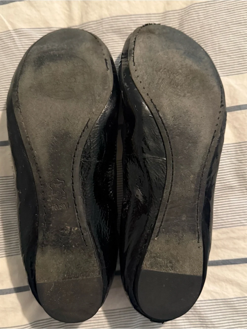 Tory Burch Black Patent Logo Ballet Flats